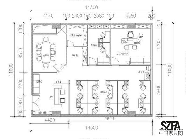 辦公家具設(shè)計圖紙